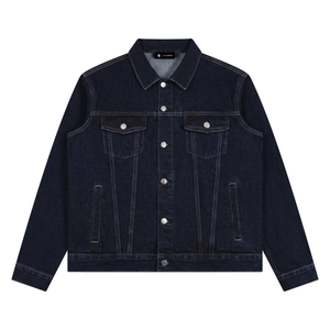 VALERO Vintage Wash Denim Jacket in navy blue - 440 GSM loose fit denim jacket