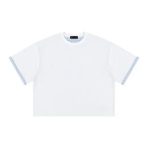 VALERO Boxy Plaid-Lined Tee 250 GSM