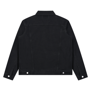 Vintage Wash Denim Jacket - button cuff and welt pocket detail
