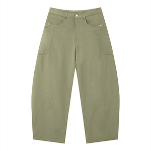 VALERO Halo Barrel Fit Pants 240 GSM in coffee - stretch blend fabric