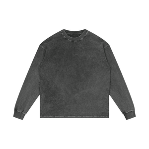 Acid Wash Oversize Long Sleeve T-Shirt – 250 GSM for Casual Style