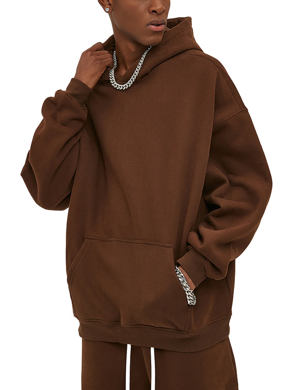 Fleece Hoodie Oversized Solid Color - 350 GSM | Cozy Comfort