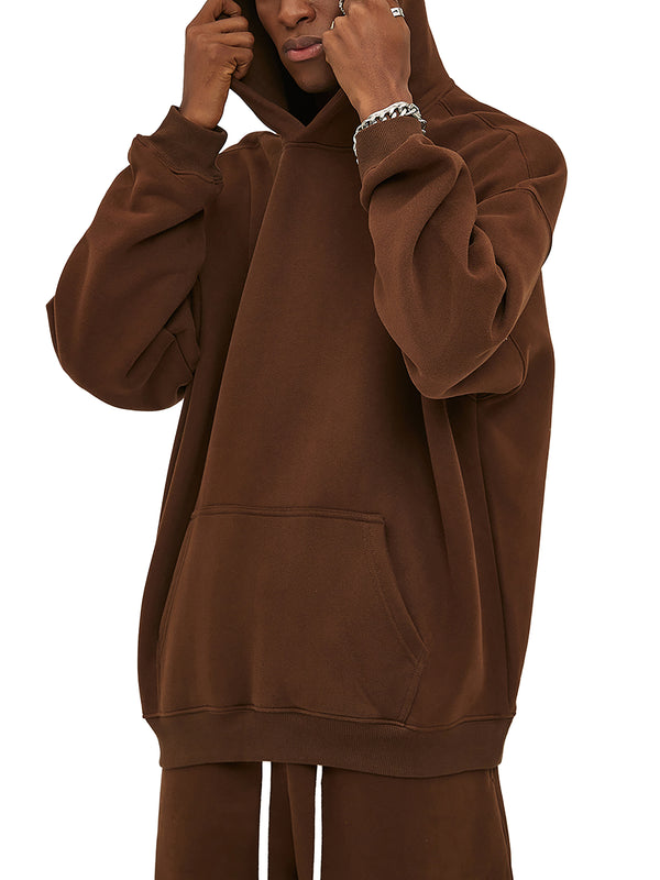 Fleece Hoodie Oversized Solid Color - 350 GSM | Cozy Comfort