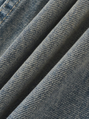 VALERO Distressed Barrel Leg Jeans 340 GSM
