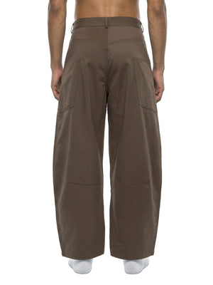 VALERO Halo Barrel Fit Pants 240 GSM side view - wide leg drape