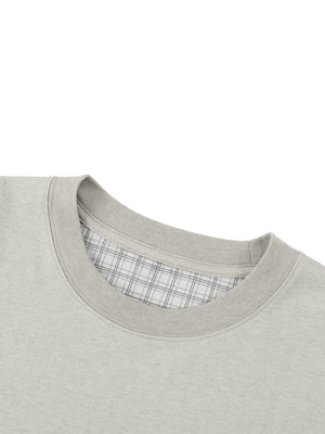 VALERO Boxy Plaid-Lined Tee 250 GSM