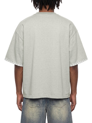 VALERO Boxy Plaid-Lined Tee 250 GSM