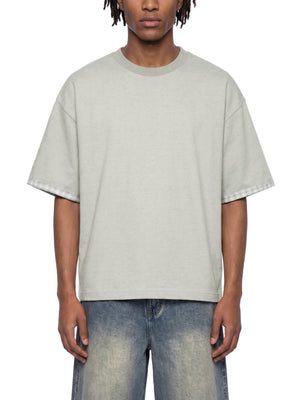 VALERO Boxy Plaid-Lined Tee 250 GSM